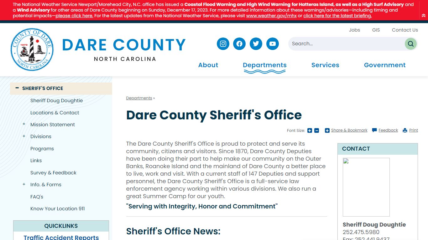 Dare County Sheriff's Office | Dare County, NC