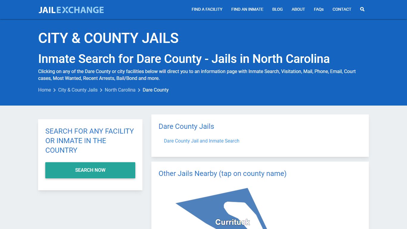 Inmate Search for Dare County | Jails in North Carolina - Jail Exchange